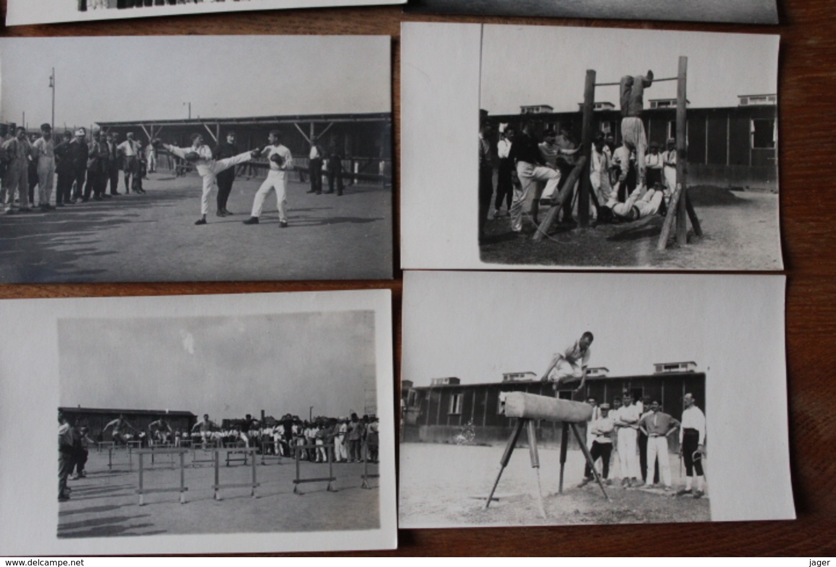 Serie De Cartes Photos  Guerre 1914 1918  Sport Au Camp De BAUTSEN - Guerra 1914-18