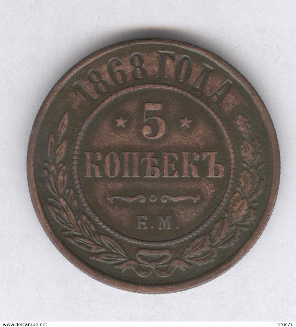 5 Kopeck Russie 1868 SUP - Russie