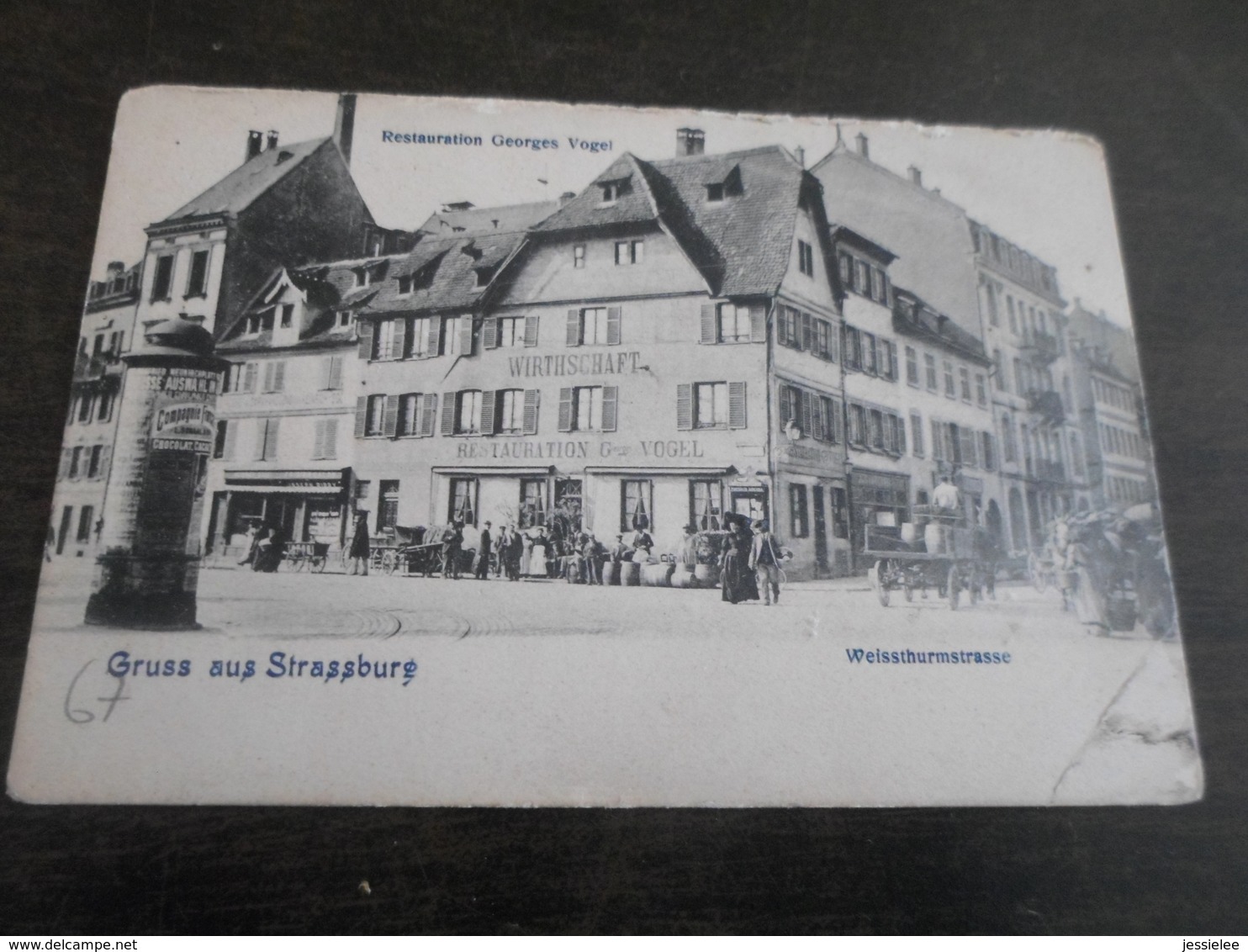 CPA ANIMEE - RESTAURATION GEORGES VOGEI - STRASBOURG - Restaurants