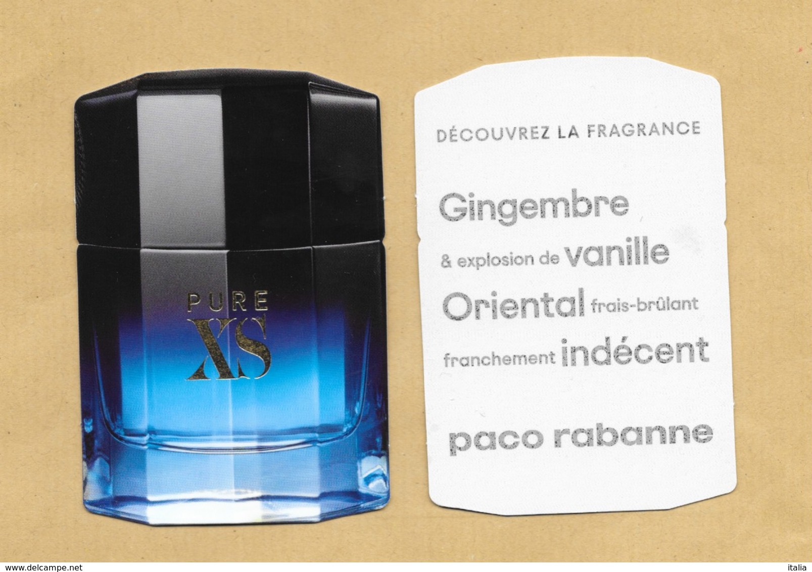 Carte Parfumée Replica Perfume Card PURE XS * PACO RABANNE * R/V - Modernes (à Partir De 1961)