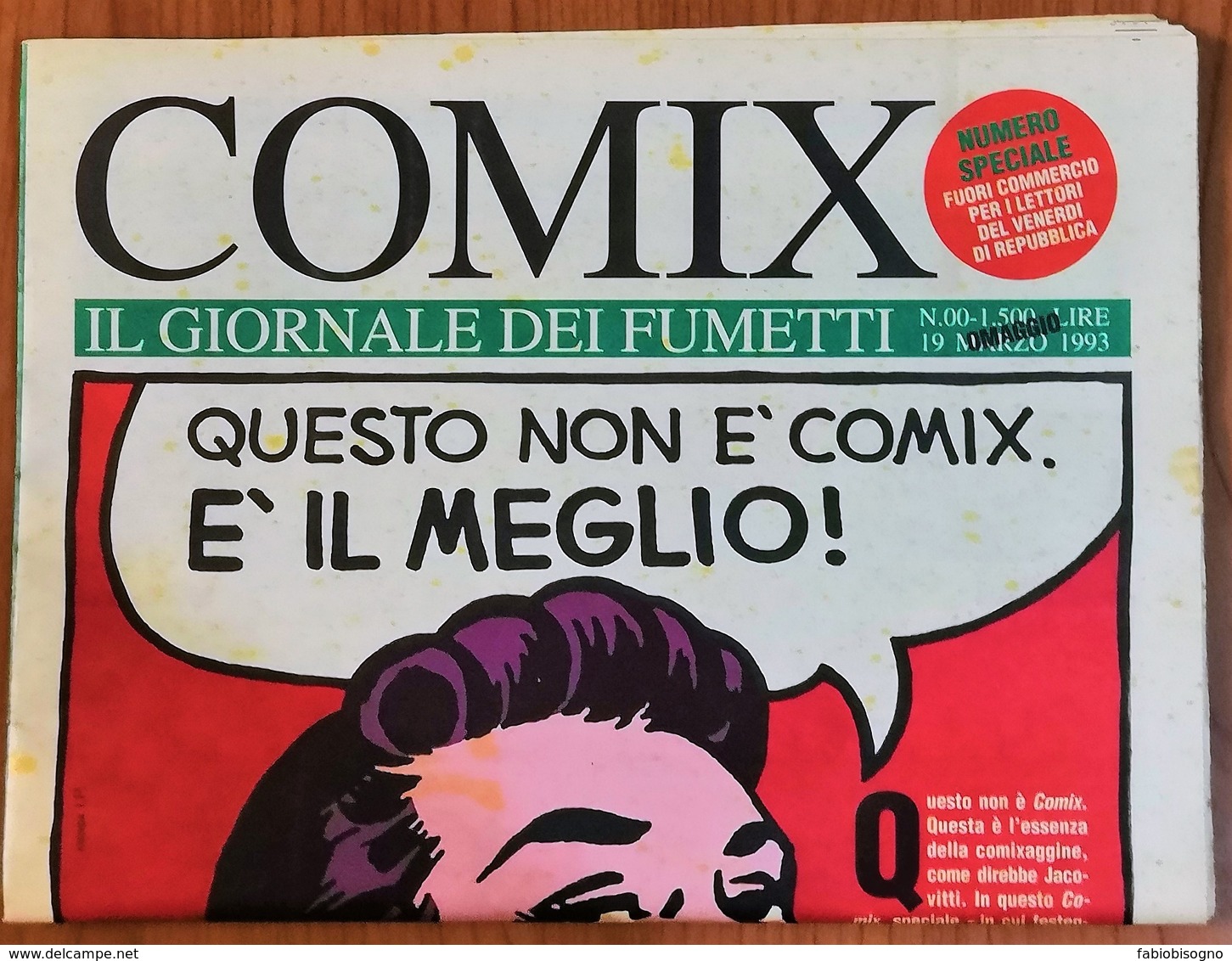 N. 00 - Marzo 1993 - COMIX IL GIORNALE DEI FUMETTI -  Numero Speciale - Panini Editore - Humor
