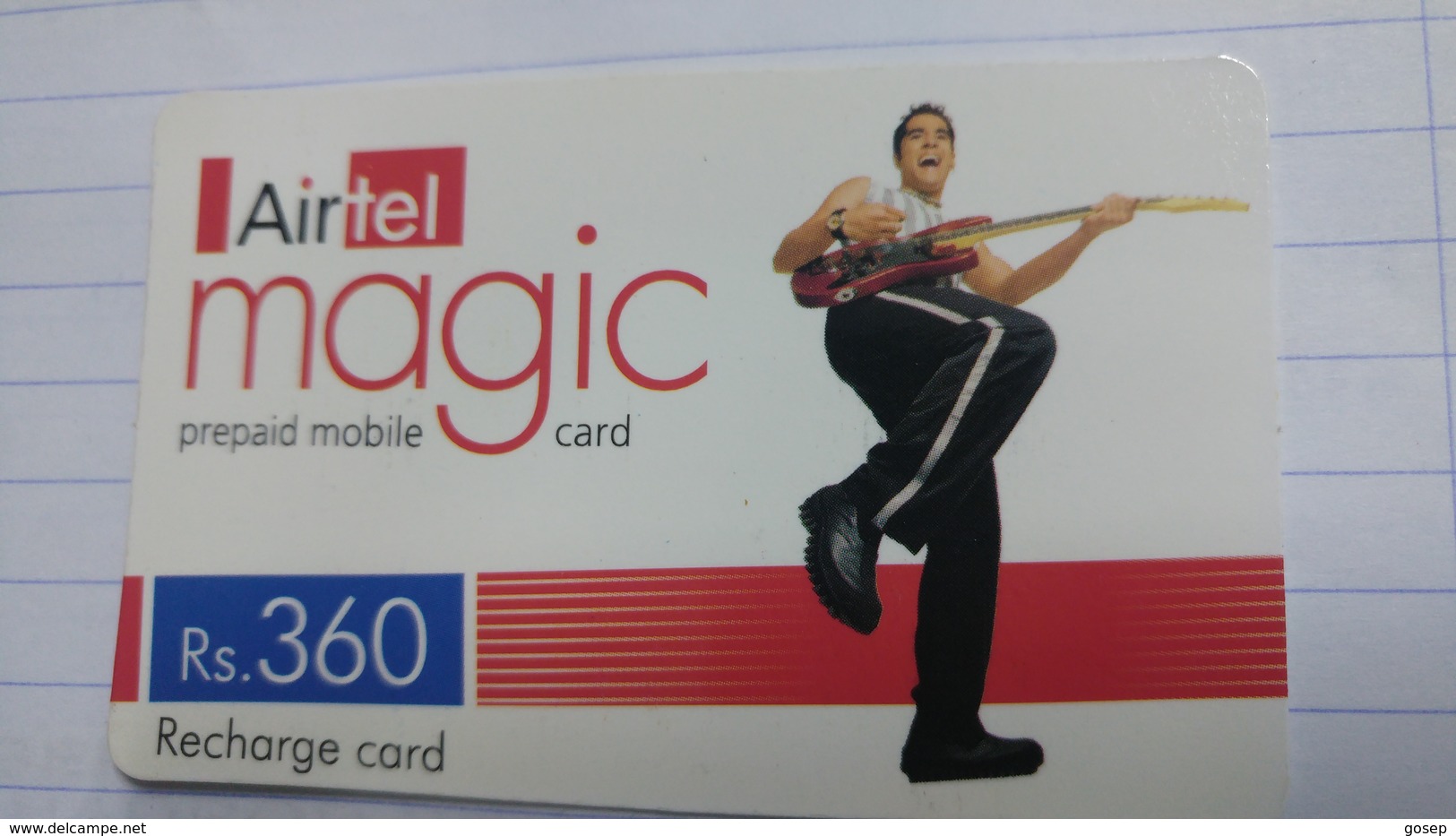 India-airtel Magic-(76)(rs.360)(new Delhi)(0331381557058557)(look Out Side)used Card+1 Card Prepiad Free - India