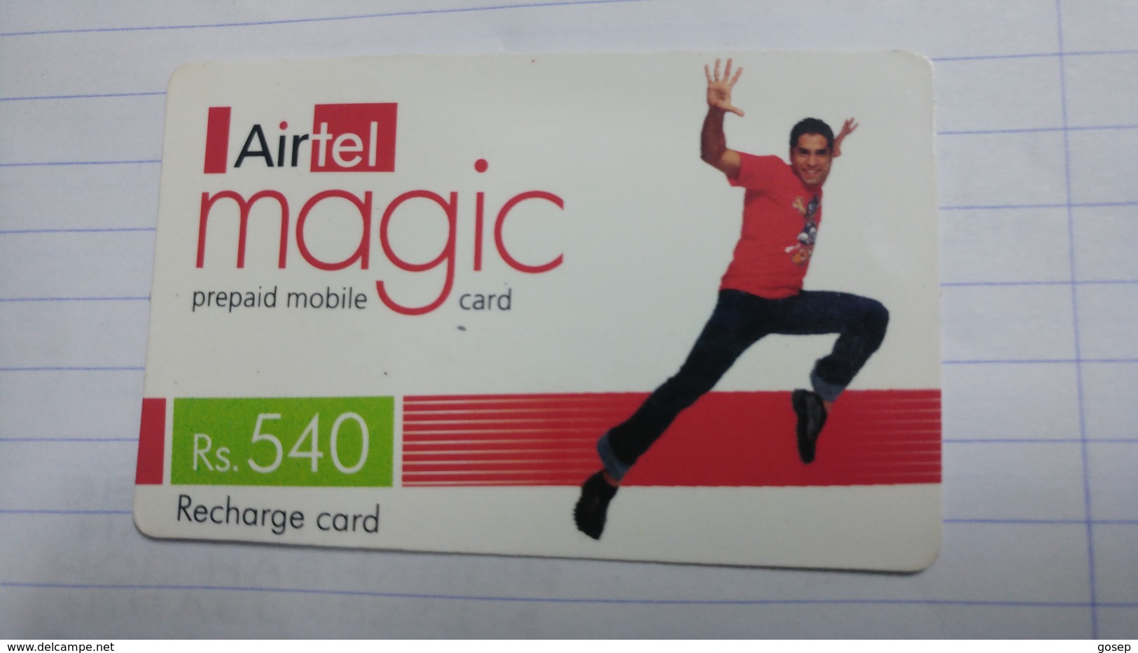 India-airtel Magic-(78)(rs.540)(new Delhi)(0298394530063160)(look Out Side)used Card+1 Card Prepiad Free - India