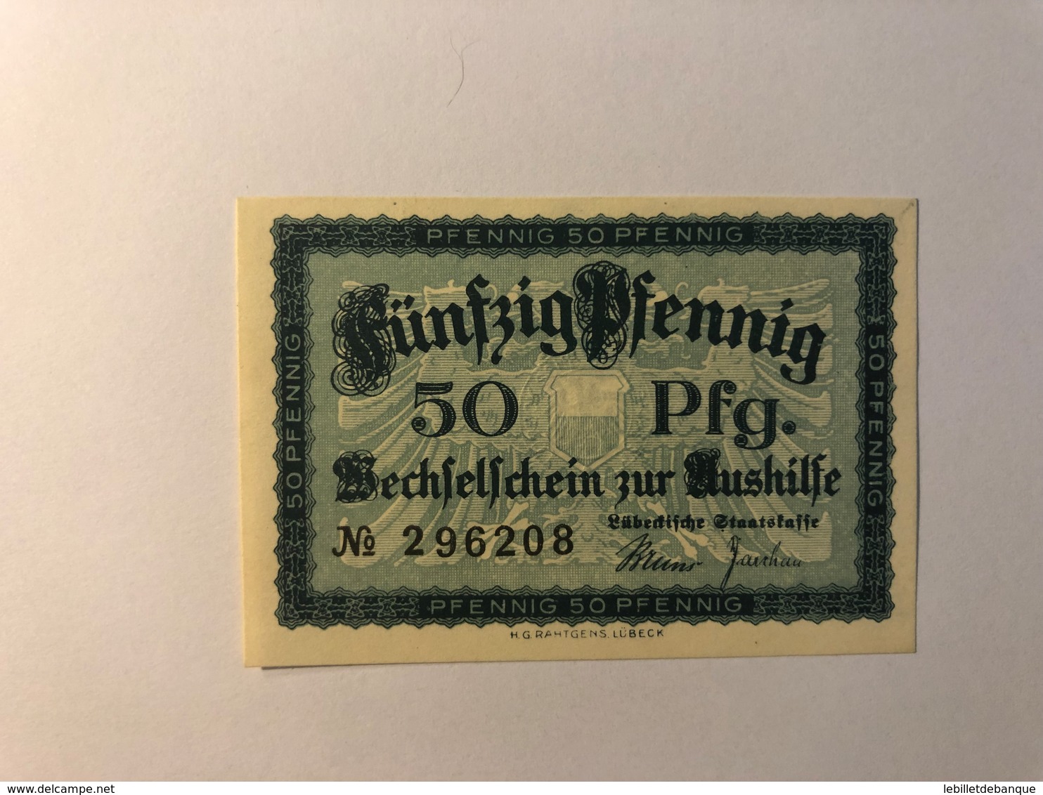 Allemagne Notgeld Lubedische 50 Pfennig - Collections