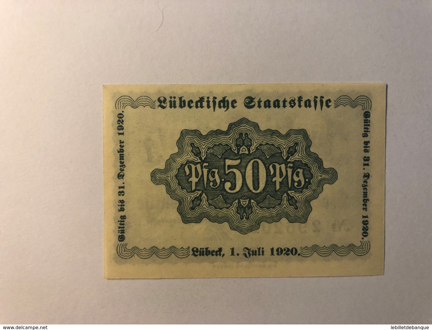 Allemagne Notgeld Lubedische 50 Pfennig - Collections