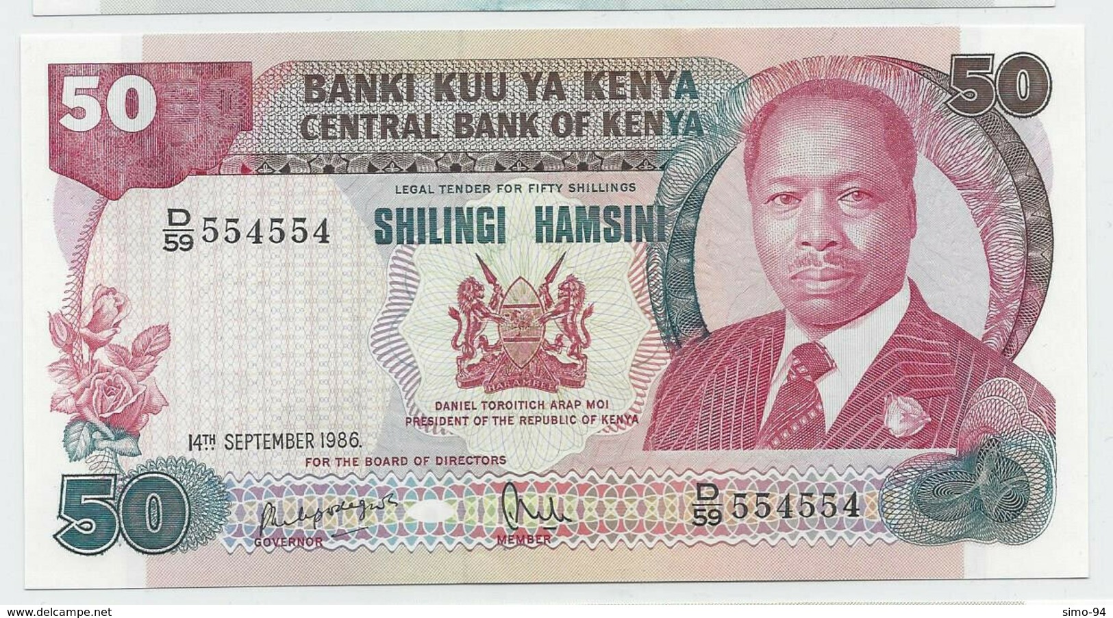 Kenya P.22 50 Shillings 1986 Unc - Kenia