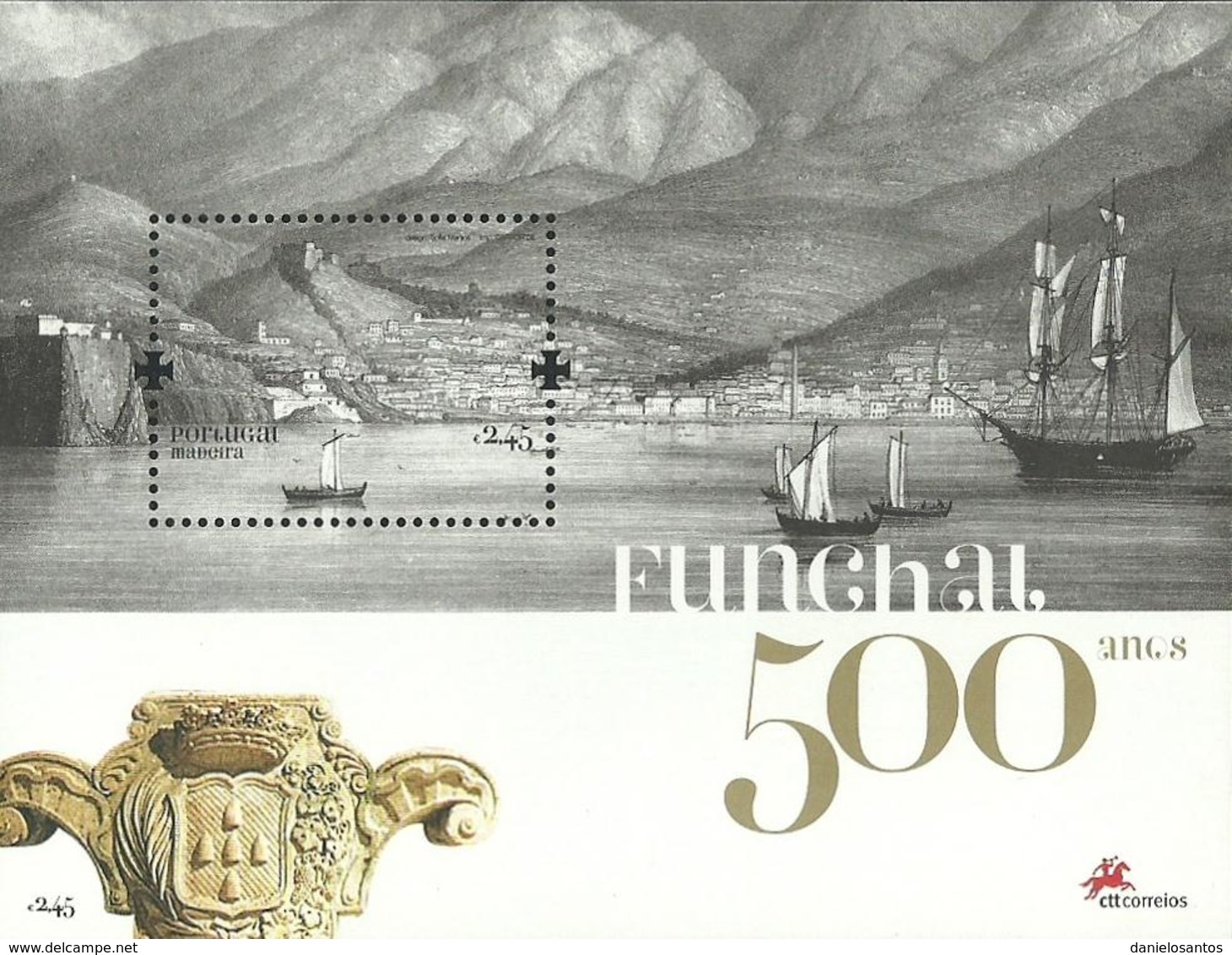 Portugal Madeira 2008 500th Anniv Funchal   - Souvenir Sheet Of 1 MNH - Other & Unclassified