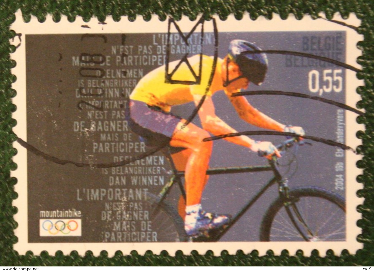 Sport Olympic Games Bike Bicycle OBC N° 3304 (Mi 3353) 2004 Used/gebruikt/oblitere BELGIE / BELGIEN BELGIUM / Belgique - Gebraucht