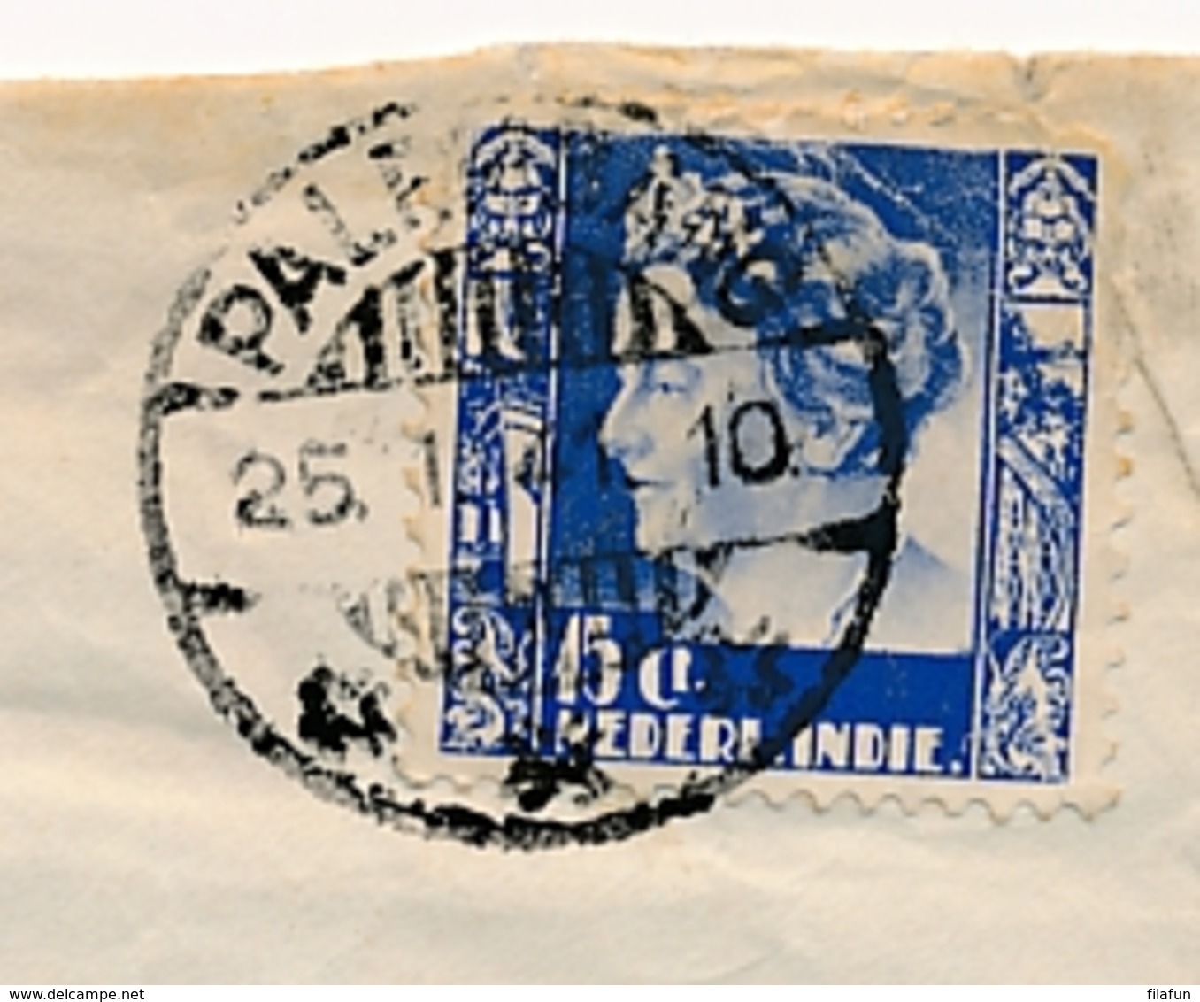 Nederlands Indië - 1941 - 15 Cent Wilhelmina Op Cover Met DEVIEZENCENSUUR PALEMBANG/2 Naar Detroit / USA - Nederlands-Indië