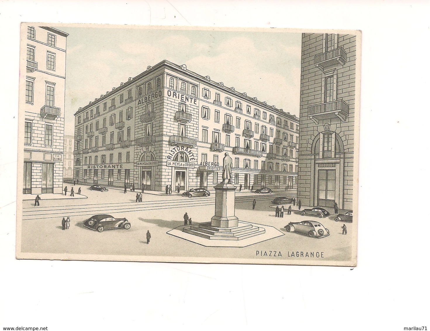 M7982 PIEMONTE Torino Albergo Oriente Non Viaggiata 1939 - Wirtschaften, Hotels & Restaurants