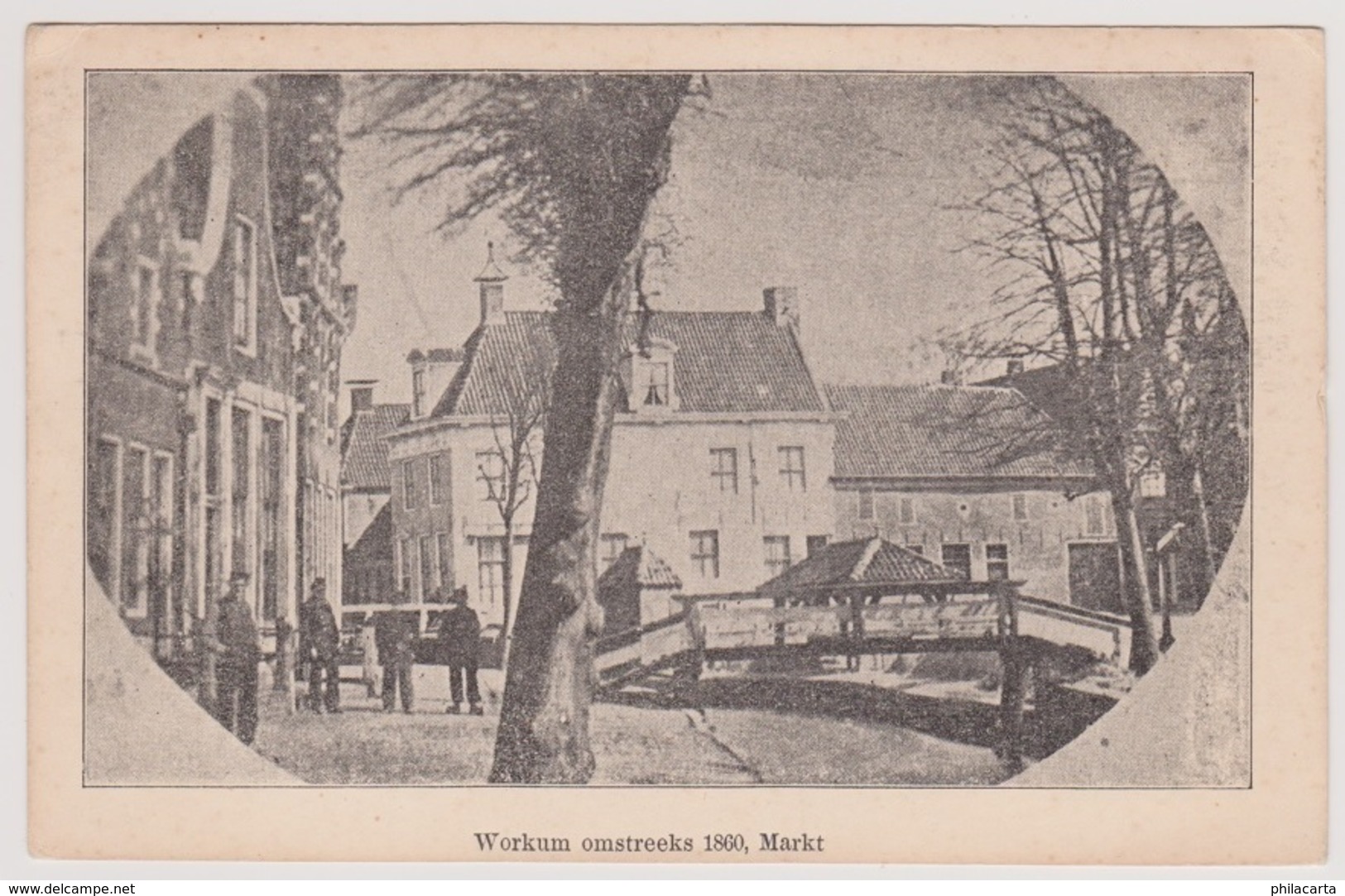 Workum - Illustratie Markt Omstreeks 1860 - Workum