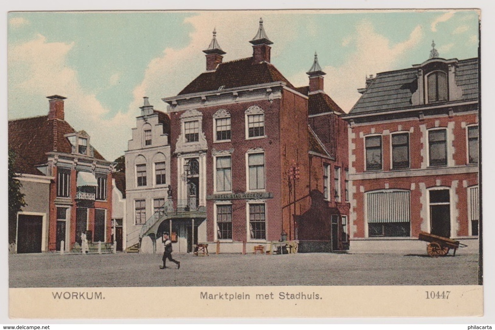 Workum - Marktplein Met Stadhuis - Nauta 10447 - Workum