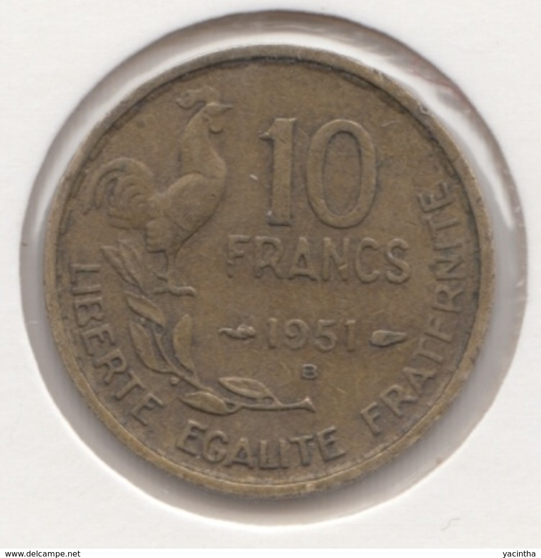 @Y@   Frankrijk   10  Centimes  1951   (4732 ) - Sonstige & Ohne Zuordnung