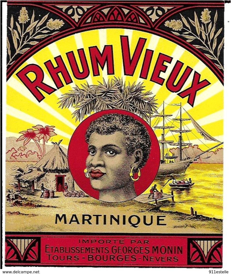 RHUM VIEUX  MARTINIQUE  MONIN  BOURGES - Rhum