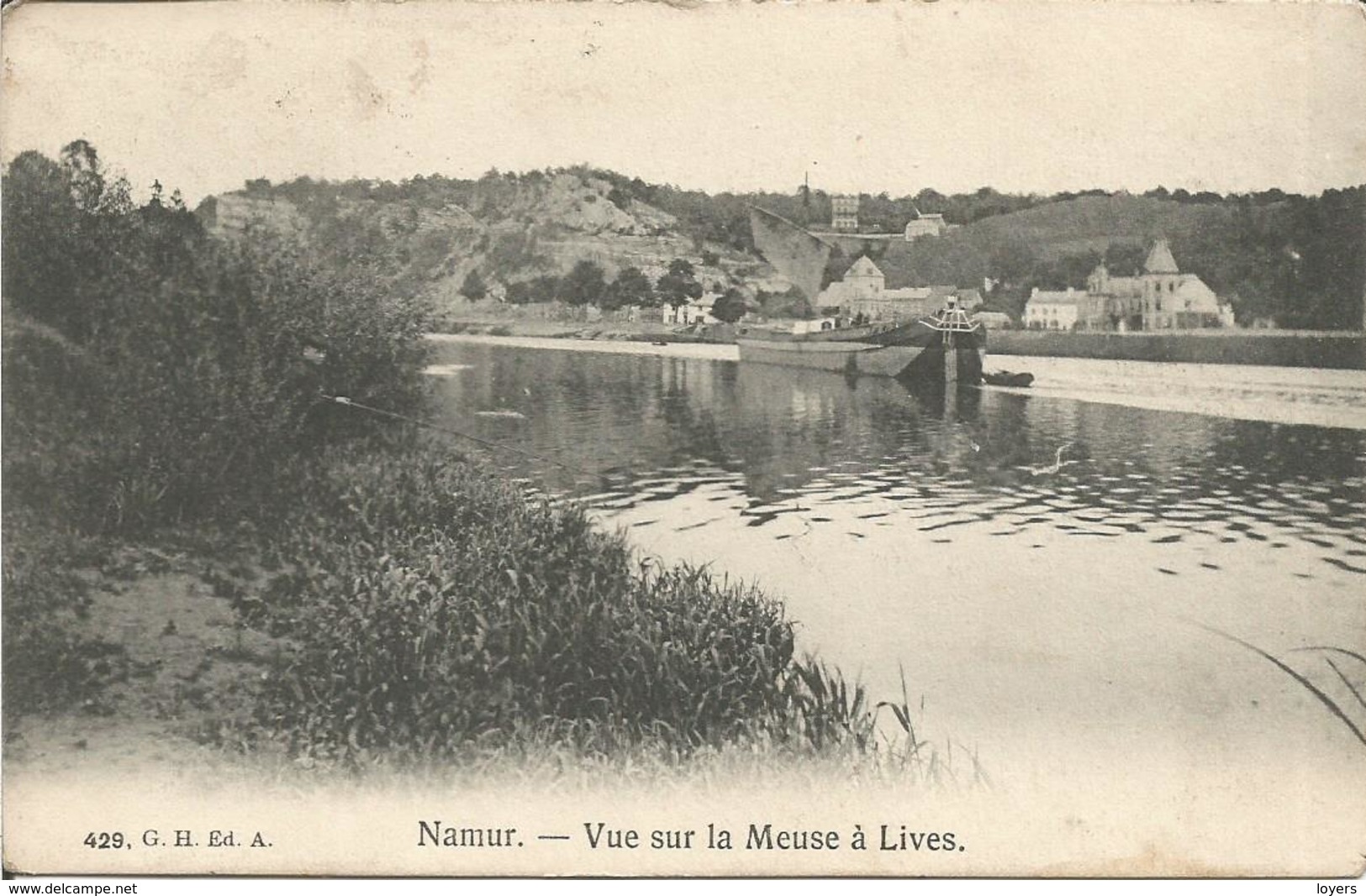 Namur. - Vue Sur La Meuse à  Lives.  (scan Verso) - Namur