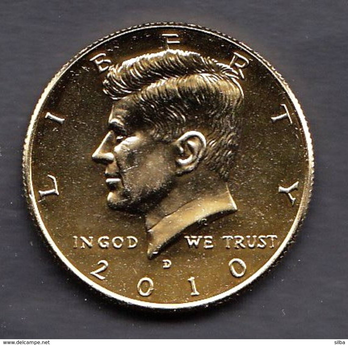 United States, USA / 2010 D / HALF DOLLAR KENNEDY GOLD PLATED - 1964-…: Kennedy