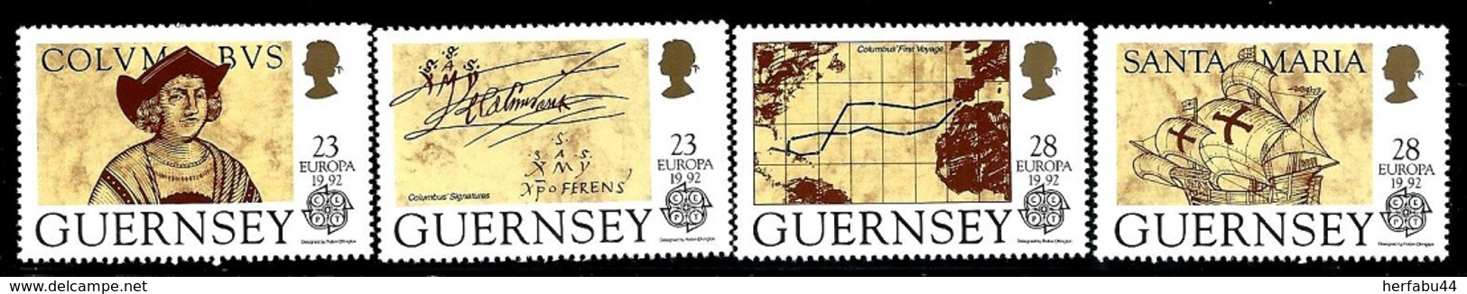 Guernsey       "Discovery Of America"    Set    SC# 467-70    MNH - Guernsey