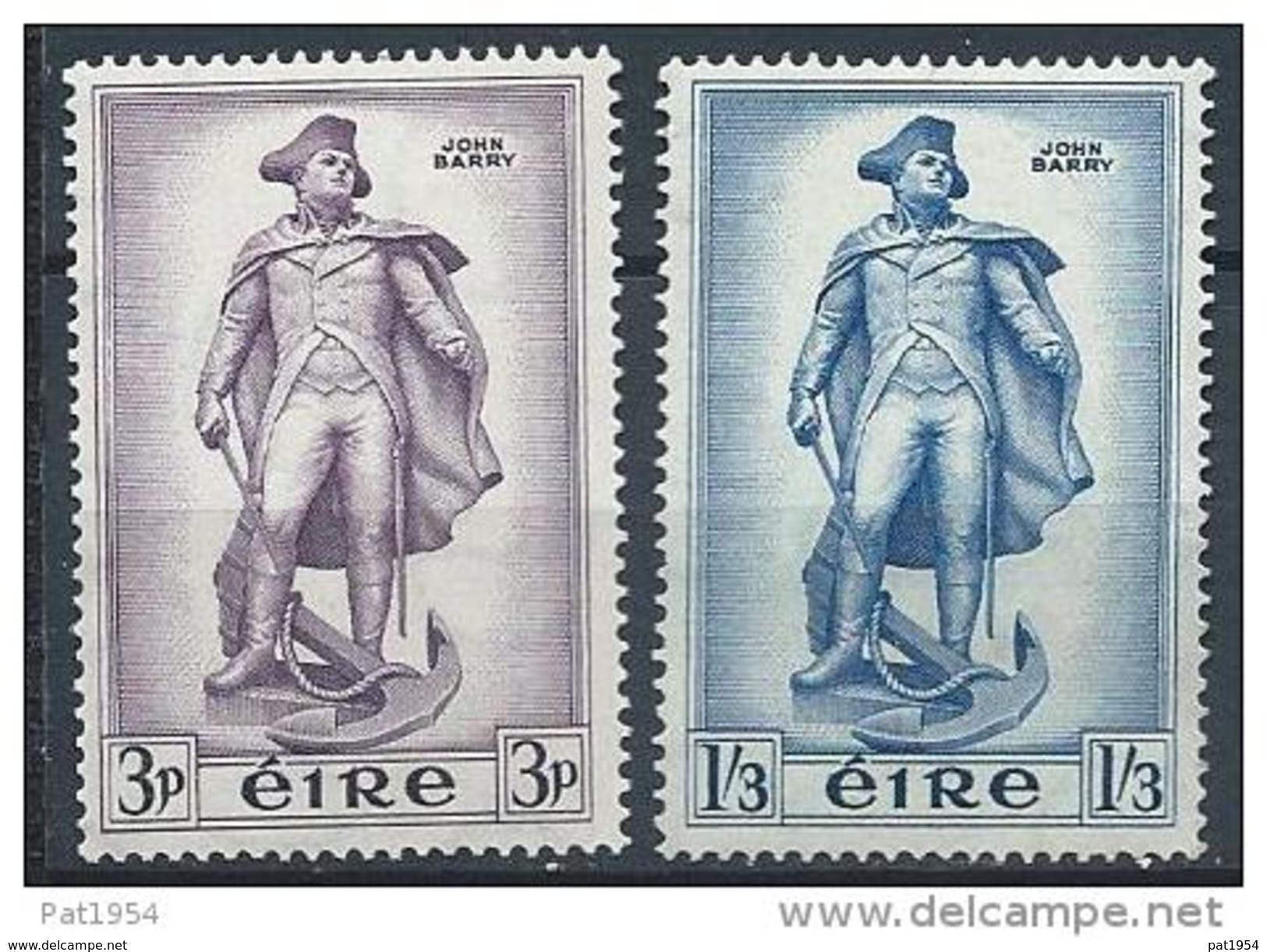 Irlande 1956 N°126/127 Neufs ** MNH John Barry - Nuevos