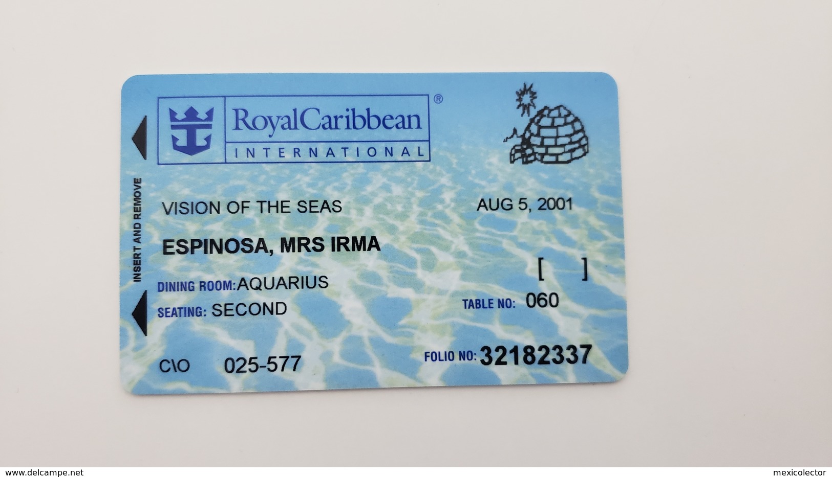 ROYAL CARIBBEAN - CRUISE CABIN KEY CARD - Cartes D'hotel