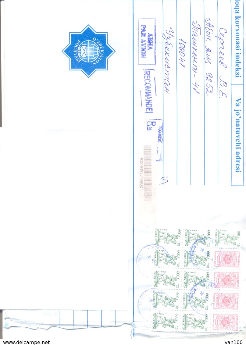 2014.  Uzbekistan, The Letter Sent By Registered Air-mail  Post To Moldova - Uzbekistan