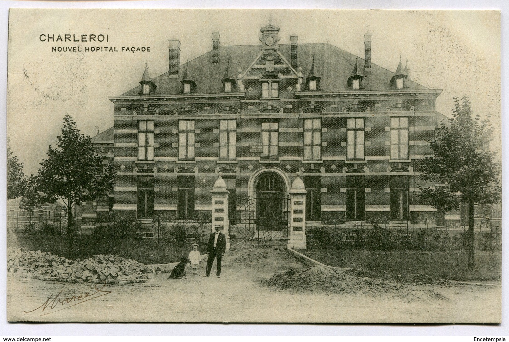 CPA - Carte Postale - Belgique - Charleroi - Nouvel Hôpital - Façade - 1910 (M7472) - Charleroi