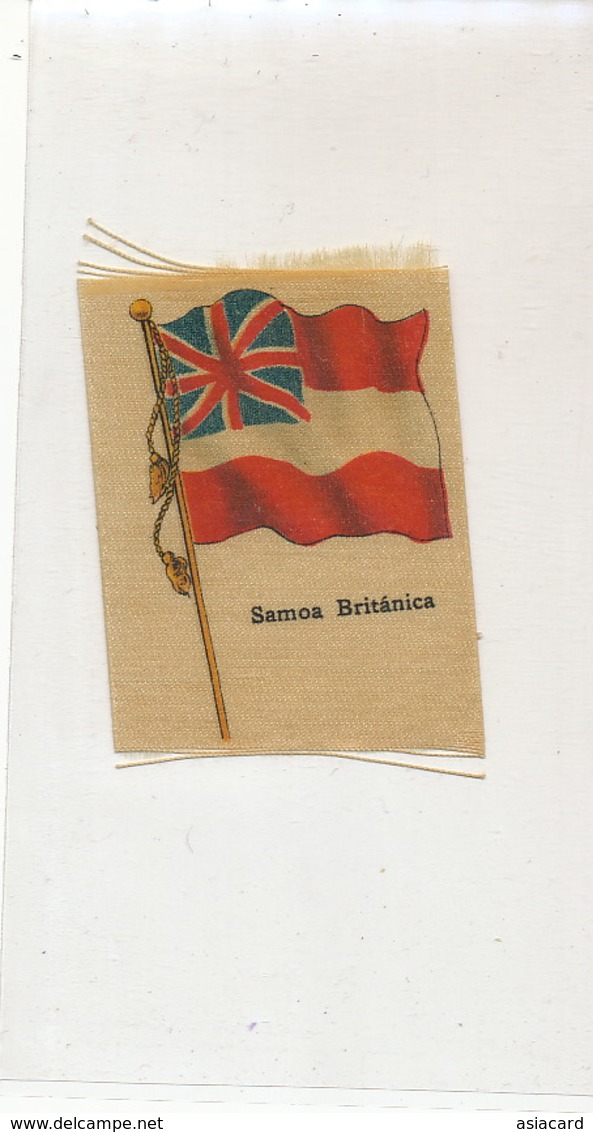 3 Silk Flag Size 5 By 7 Cms . Advert For Siboney Cigars Cuba . Circa 1910 - Samoa