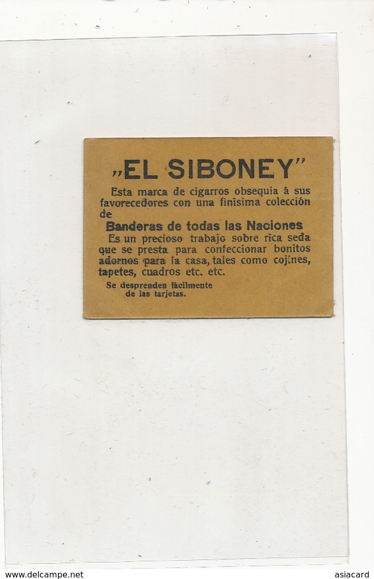 3 Silk Flag Size 5 By 7 Cms . Advert For Siboney Cigars Cuba . Circa 1910 - Samoa