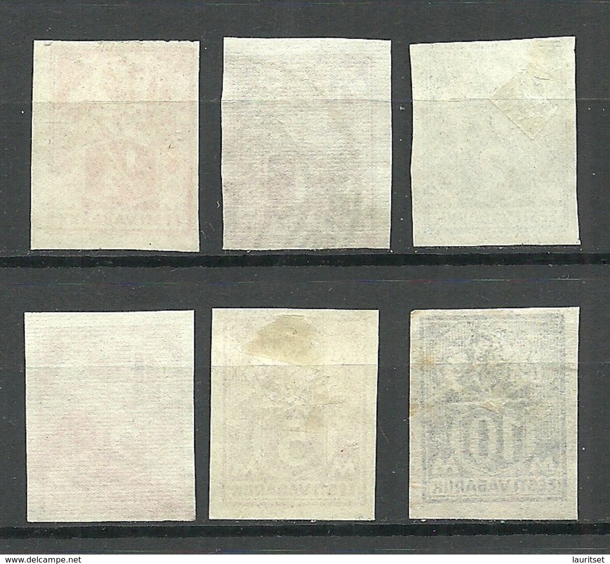 FAUX Estland Estonia 1922/24 = 6 Stamps From Set Michel 32 - 39 B Fälschungen Forgeries FAKE O - Estonie