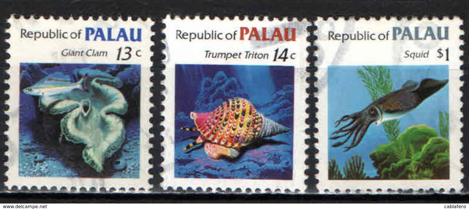 PALAU - 1983 - FAUNA MARINA - MAIRNE LIFE - USATI - Palau