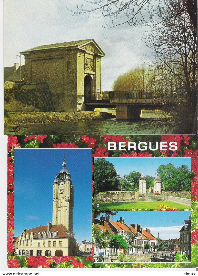 BERGUES. 2 CP La Porte De Cassel - Multivues - Bergues