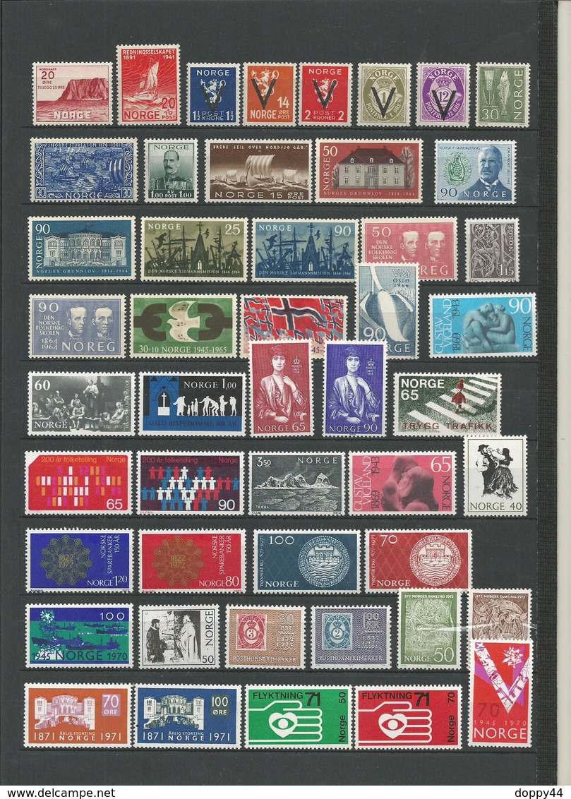 NORVEGE  LOT 48  VALEURS  NEUVES SUPERBES - Unused Stamps