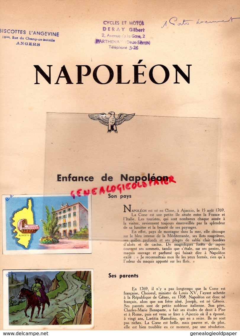 49-ANGERS-HISTOIRE NAPOLEON -ALBUM BISCOTTES L' ANGEVINE- COMPLET DE TOUTES SES IMAGES- EMPIRE-ROME-TOULON-ITALIE- - Albums & Catalogues