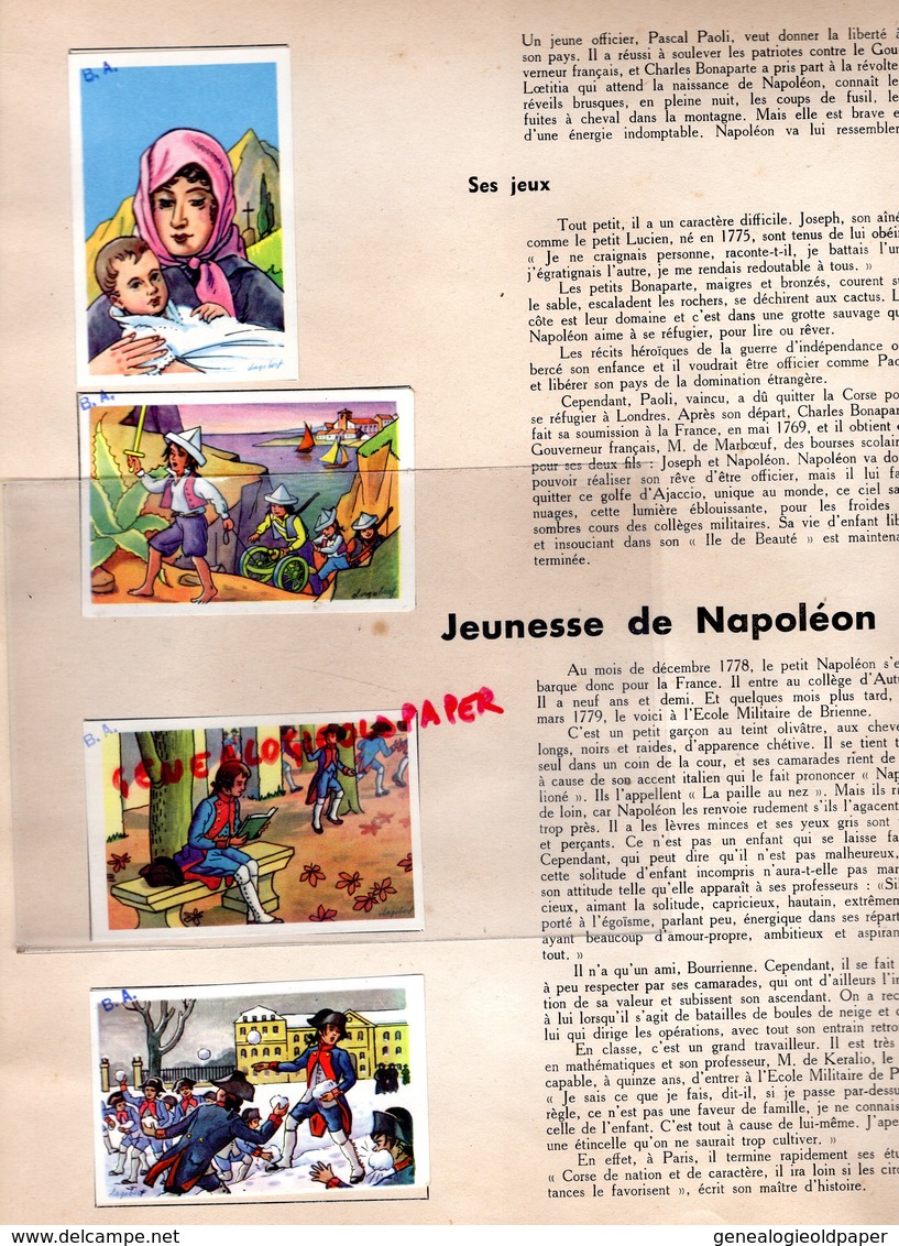 49-ANGERS-HISTOIRE NAPOLEON -ALBUM BISCOTTES L' ANGEVINE- COMPLET DE TOUTES SES IMAGES- EMPIRE-ROME-TOULON-ITALIE- - Albumes & Catálogos