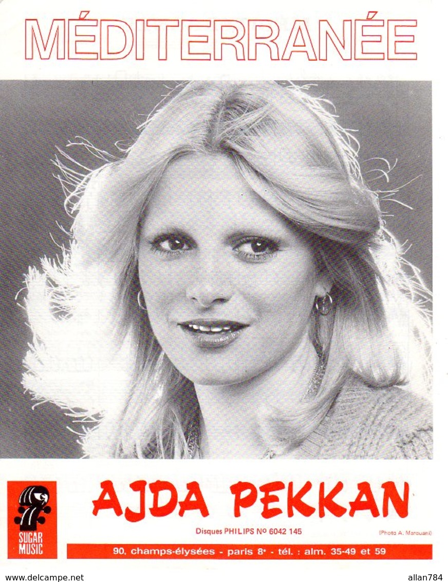 AJDA PEKKAN - EDDY MARNAY / CLAUDE MORGAN - MEDITERRANEE - 1976 - EXC ETAT COMME NEUVE - Otros & Sin Clasificación