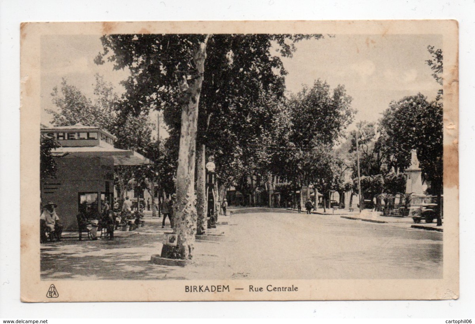 - CPSM BIRKADEM (Birkhadem / Algérie) - Rue Centrale 1940 - Photo Albert - - Autres & Non Classés