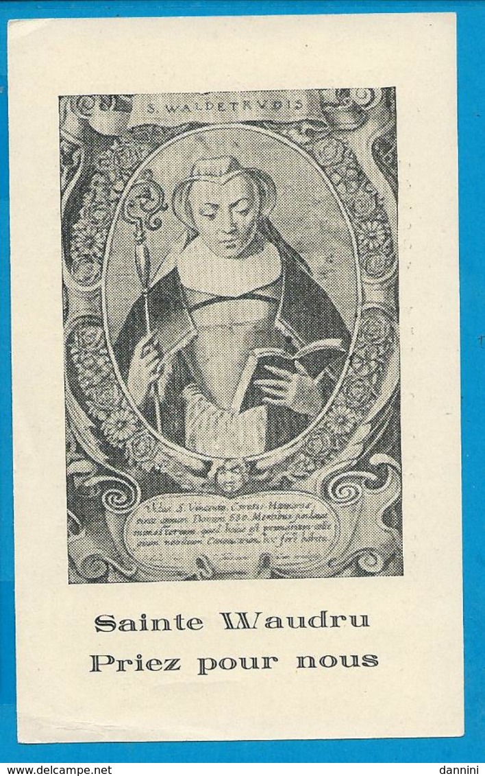 Holycard    St. Waudru   Mons - Santini