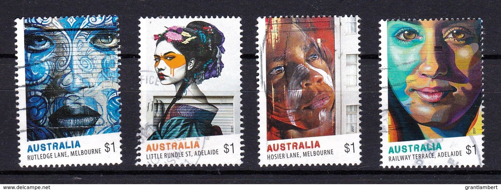 Australia 2017 Street Art Set Of 4 Used - Usati