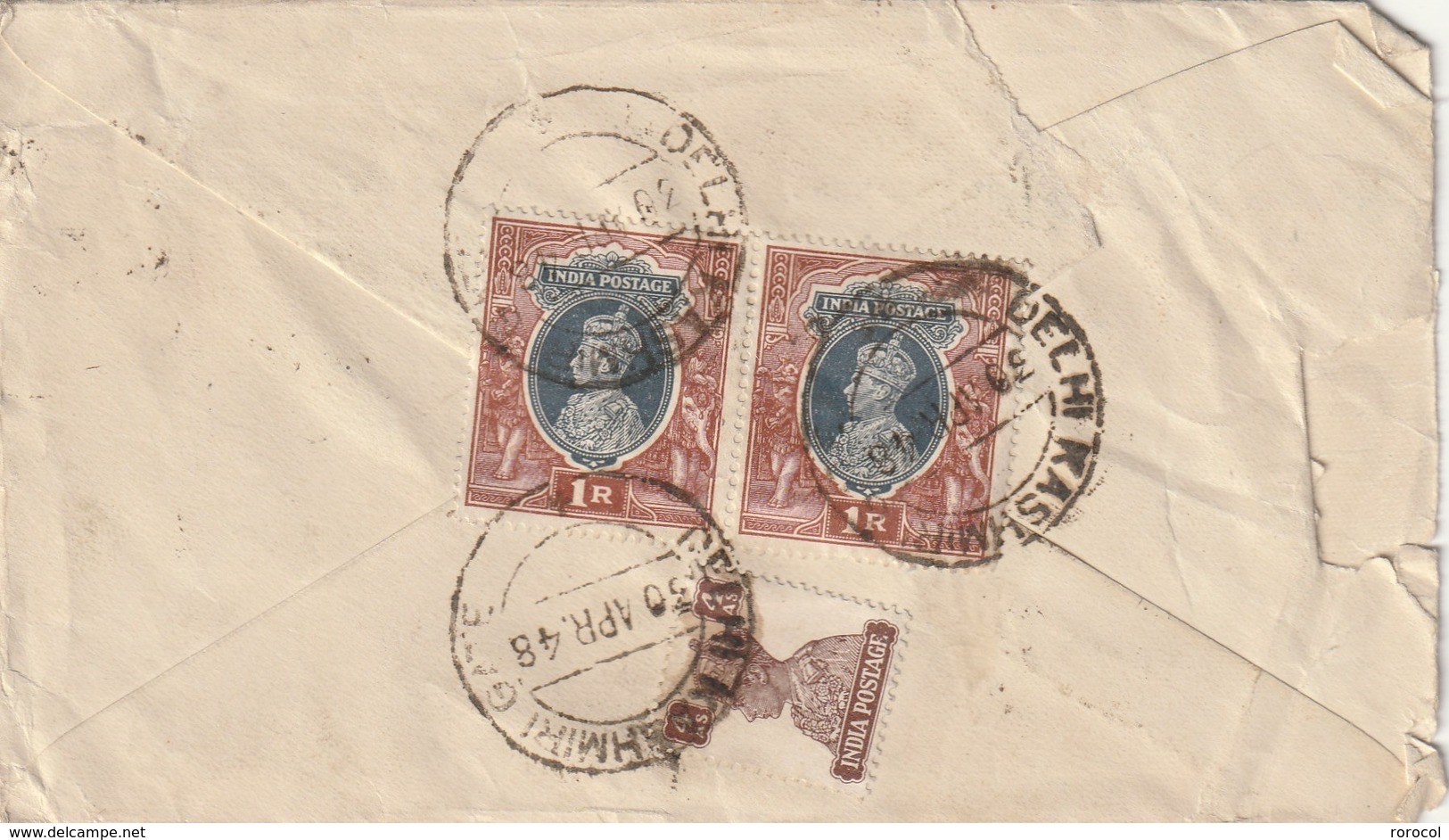 INDIA Lettre 1948  Pour Les Etats-Unis - 1936-47 Roi Georges VI