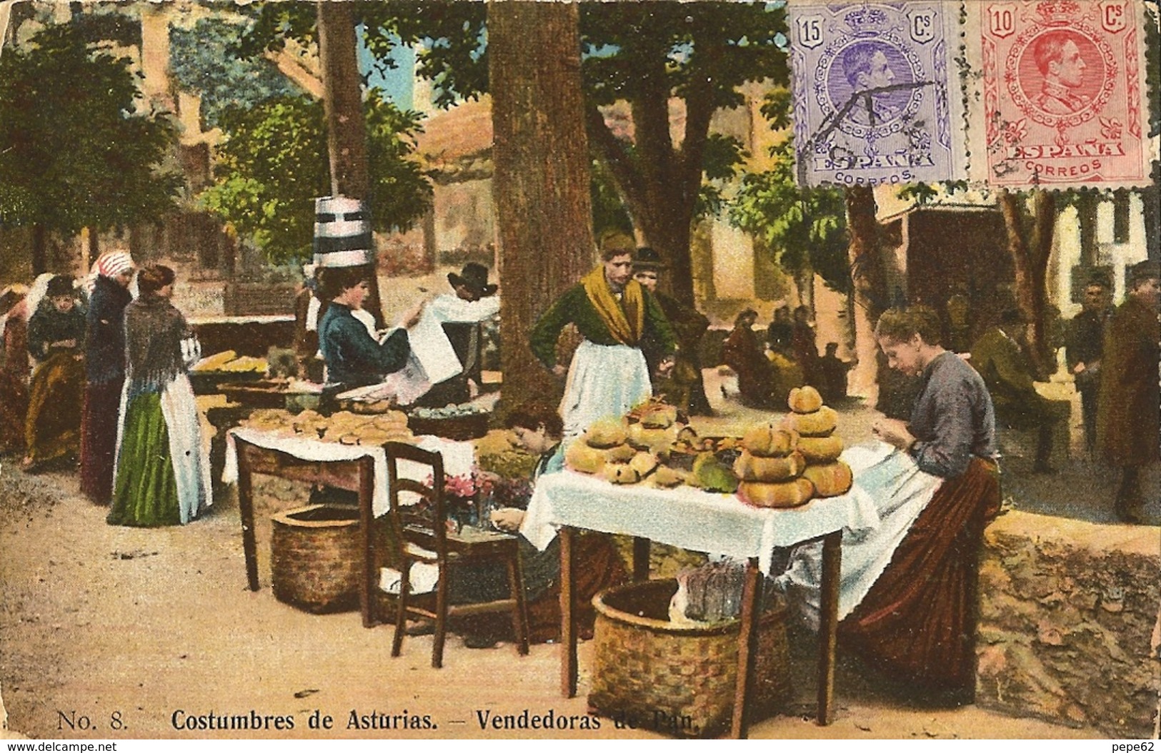 Costumbres De Asturias -vendedoras De Pan-vendeuses De Pain-cpa - Asturias (Oviedo)