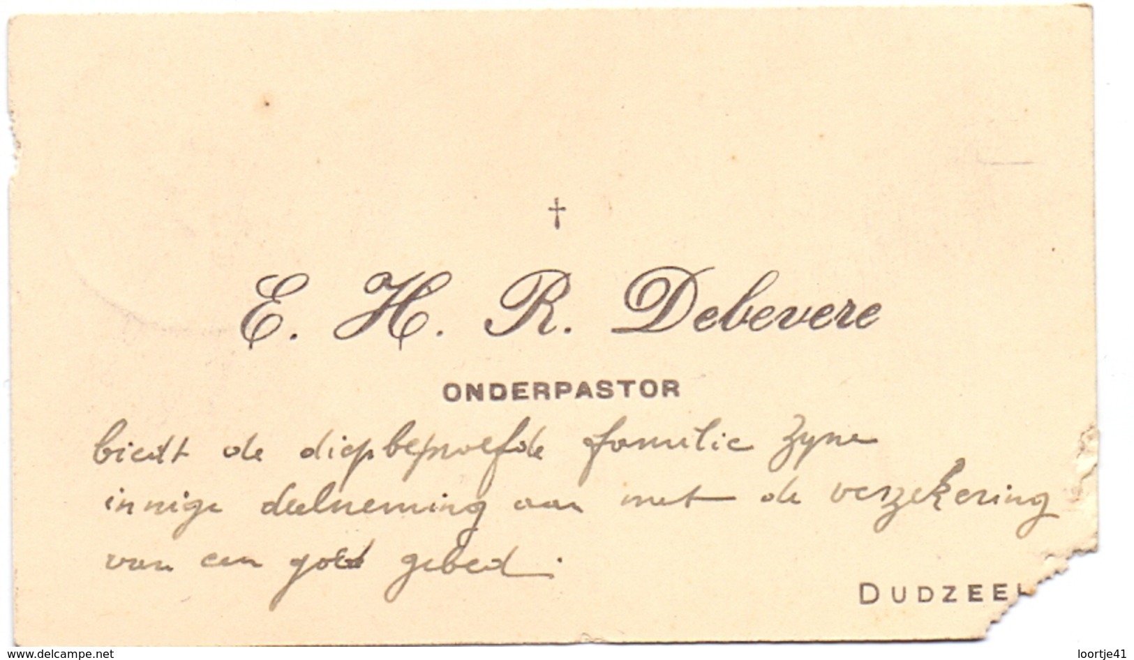 Visitekaartje - Carte Visite - Onderpastoor R. Debevere - Dudzele - Visitekaartjes