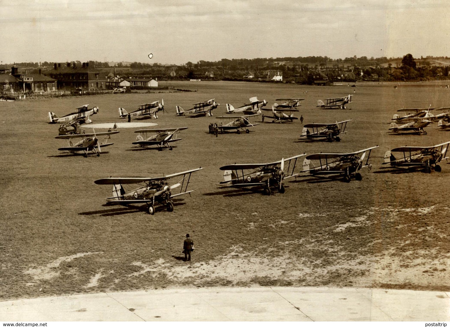 BRISTOL  BULLDOG   RAF     19 * 13 CM Aviation, AIRPLAIN, AVION AIRCRAFT WW2 - Aviación