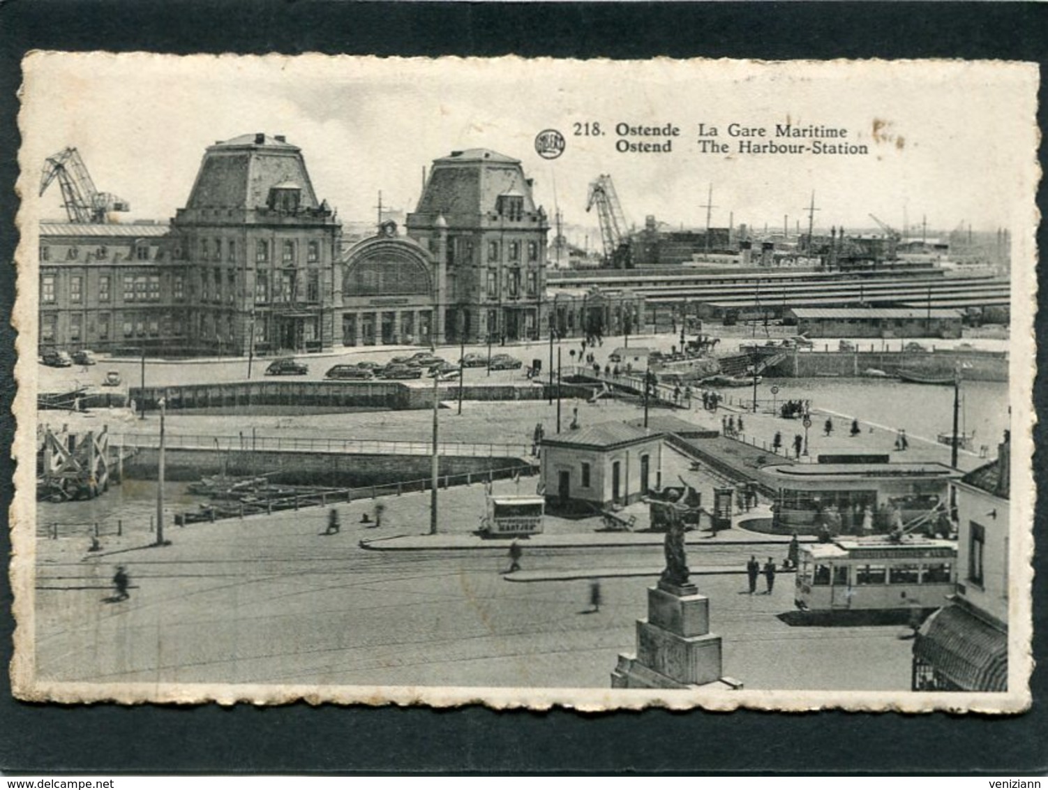 CPA - OSTENDE - La Gare Maritime, Animé - Oostende