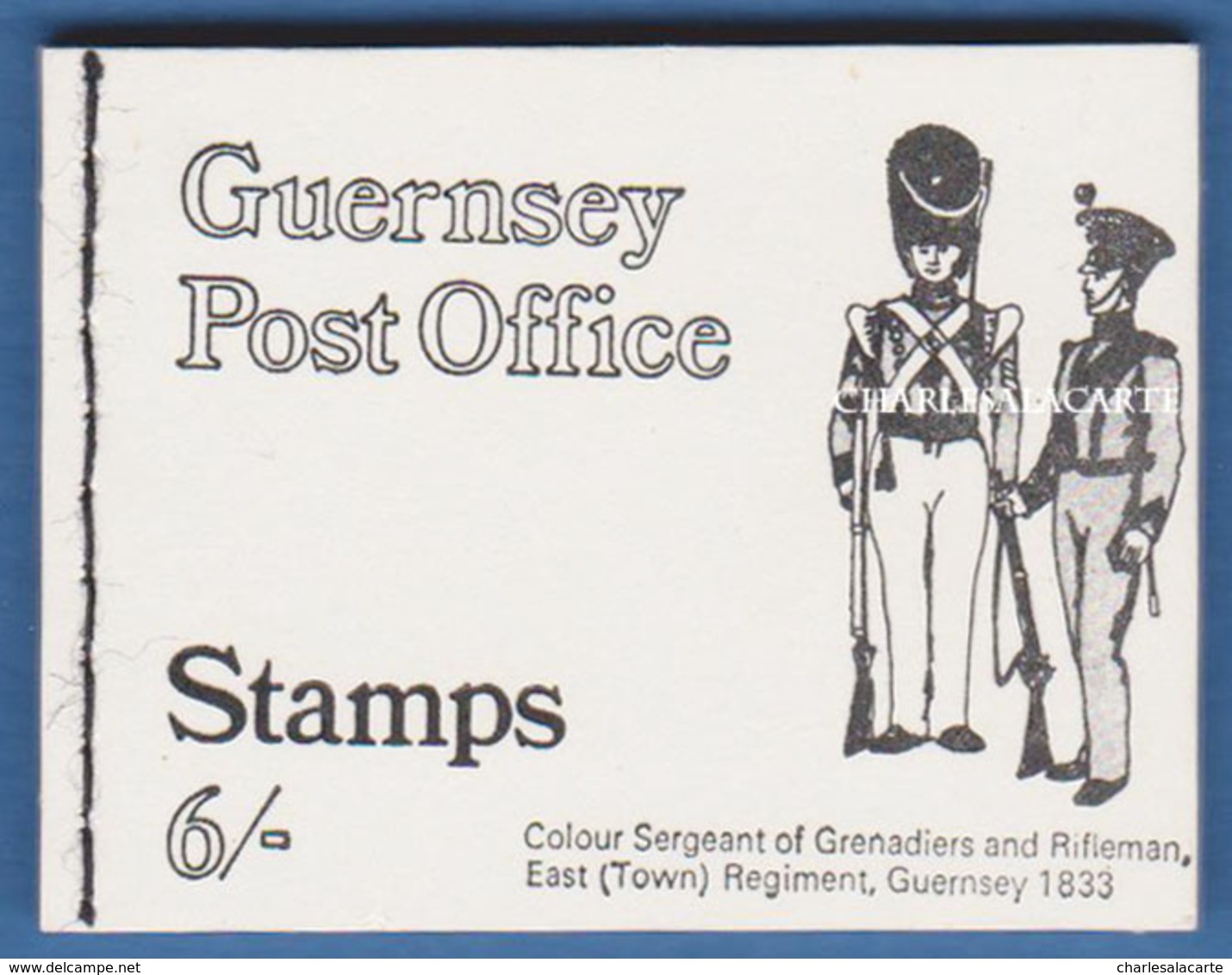 GUERNSEY/GUERNESEY 1969 COMPLETE BOOKLET COVER MILITARY UNIFORMS 6 SHILLINGS S.G. B 3 CARNET - Guernesey