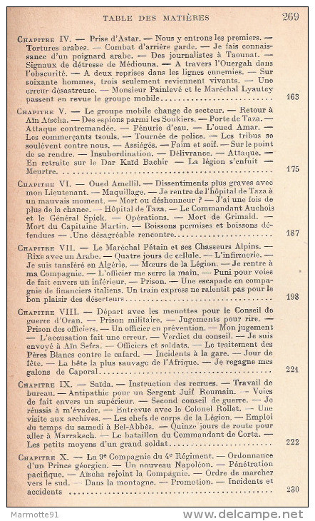 DOUZE ANS LEGION ETRANGERE EX SERGENT COOPER LEGIONNAIRE RECIT SIDI BEL ABBES MAROC - Français