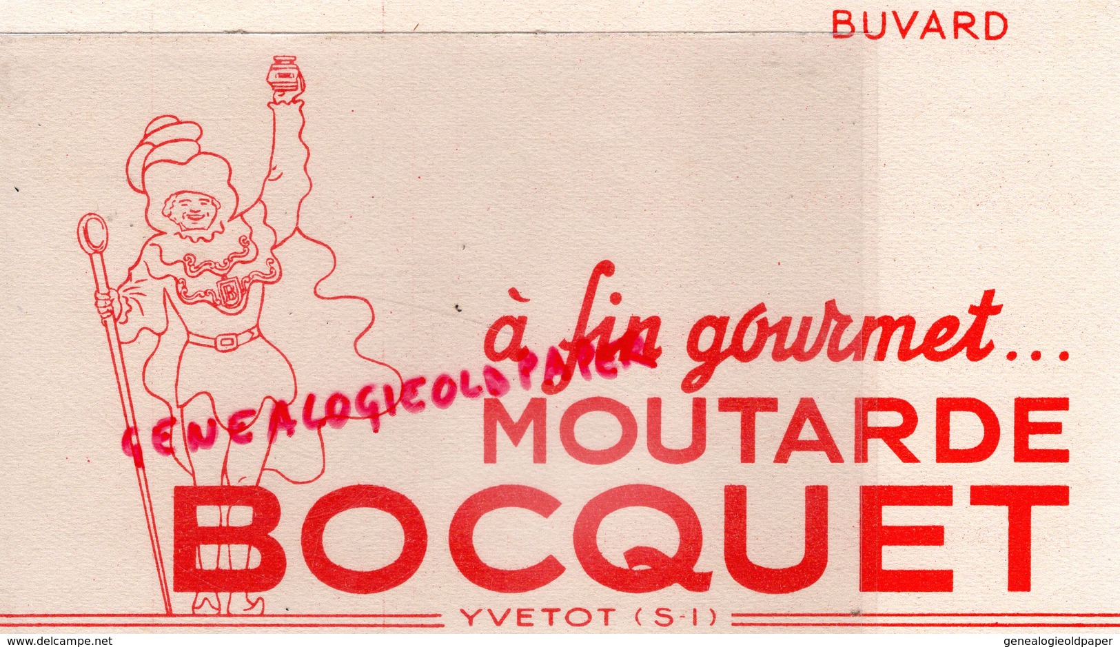 76- YVETOT- BUVARD MOUTARDE BOCQUET - - Food