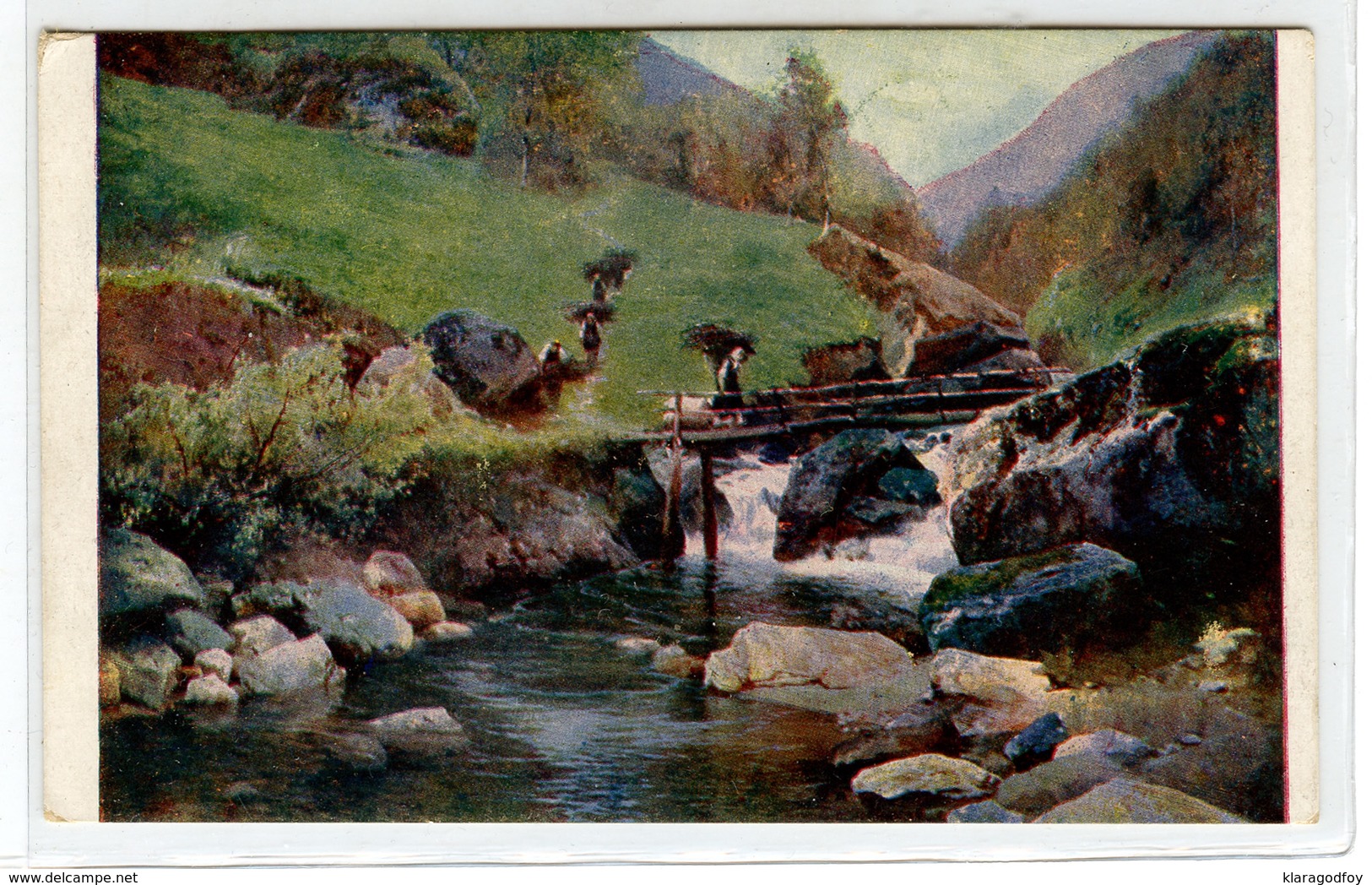 Laibach (Ljubljana) WWI Censored Fetiti Painting Postcard Travelled 1916 To Naklo - Ported Naklo B190220 - Slovenia