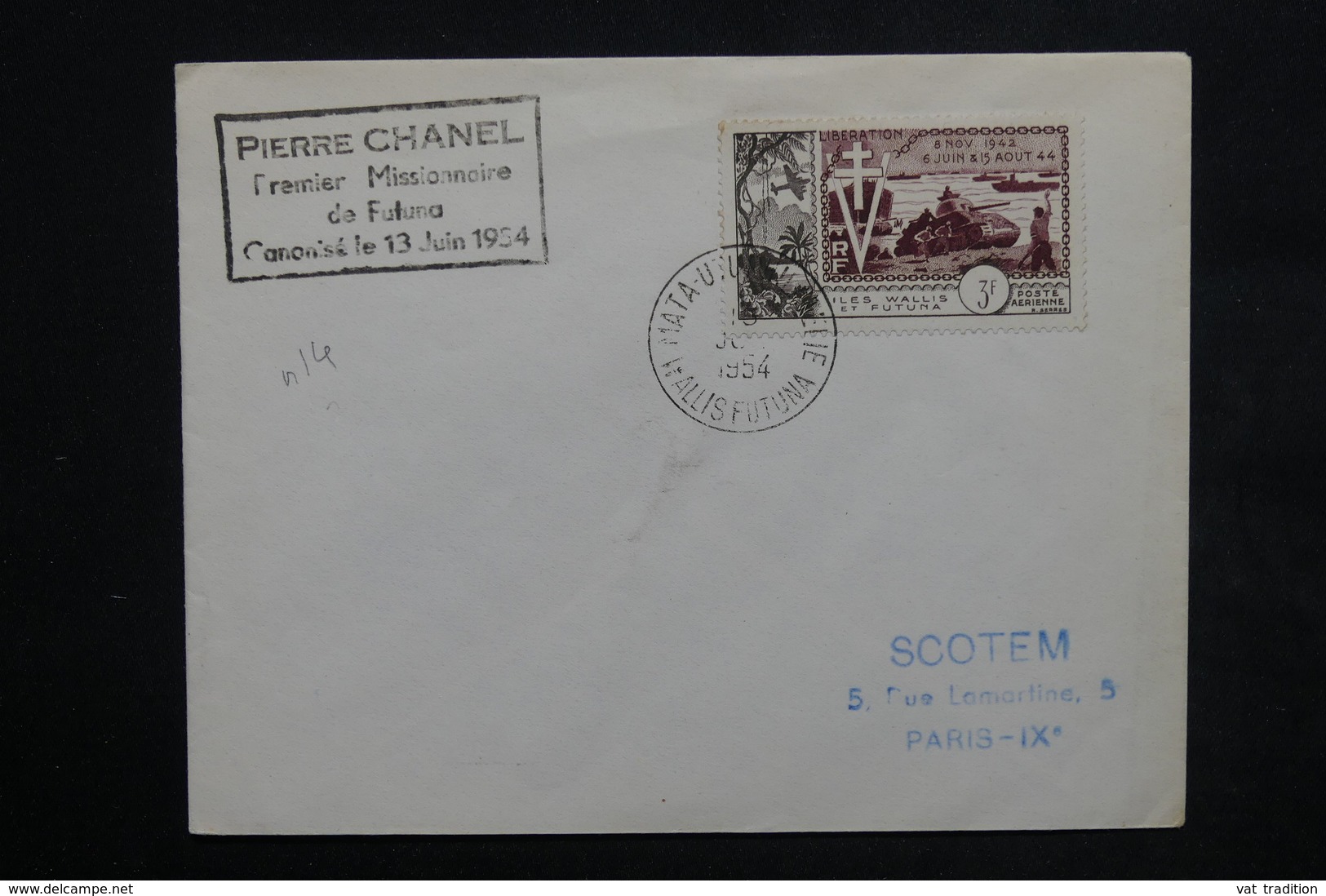 WALLIS ET FUTUNA - Enveloppe De Mata Utu Pour Paris En 1954 , Affranchissement Plaisant - L 23832 - Covers & Documents