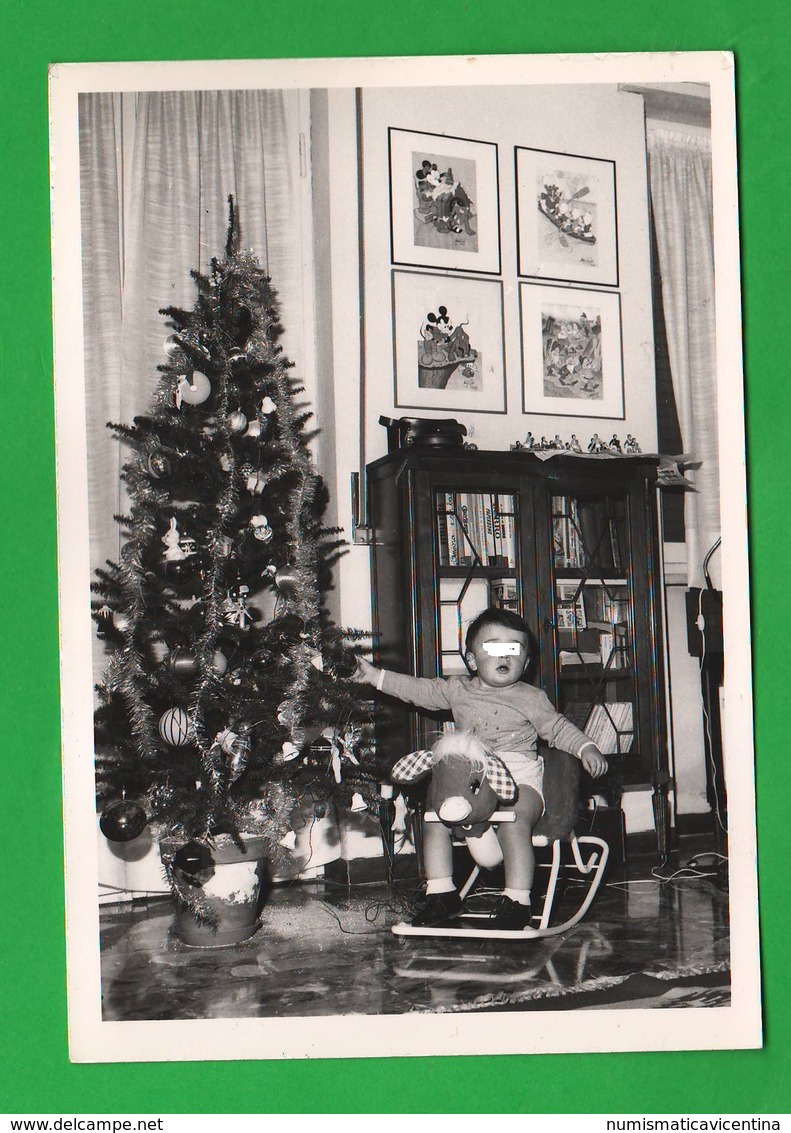 Bambini Enfants Children Su Cavallo A Dondolo Foto Anni '60 Disney Natale - Persone Anonimi