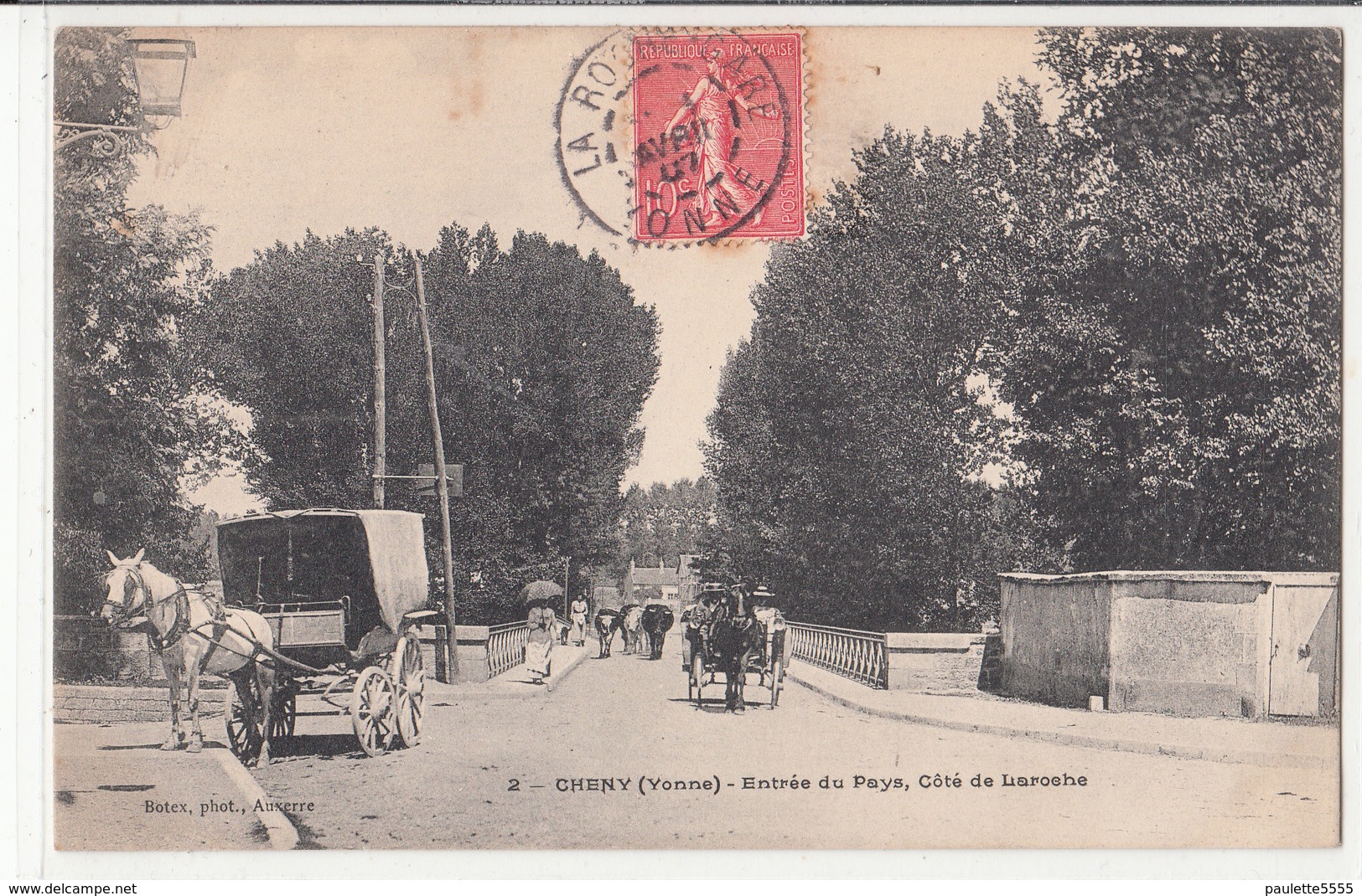 CPA- CHENY - Entrée Du Pays,Côté De Laroche-1907-dép89-2scans - Cheny
