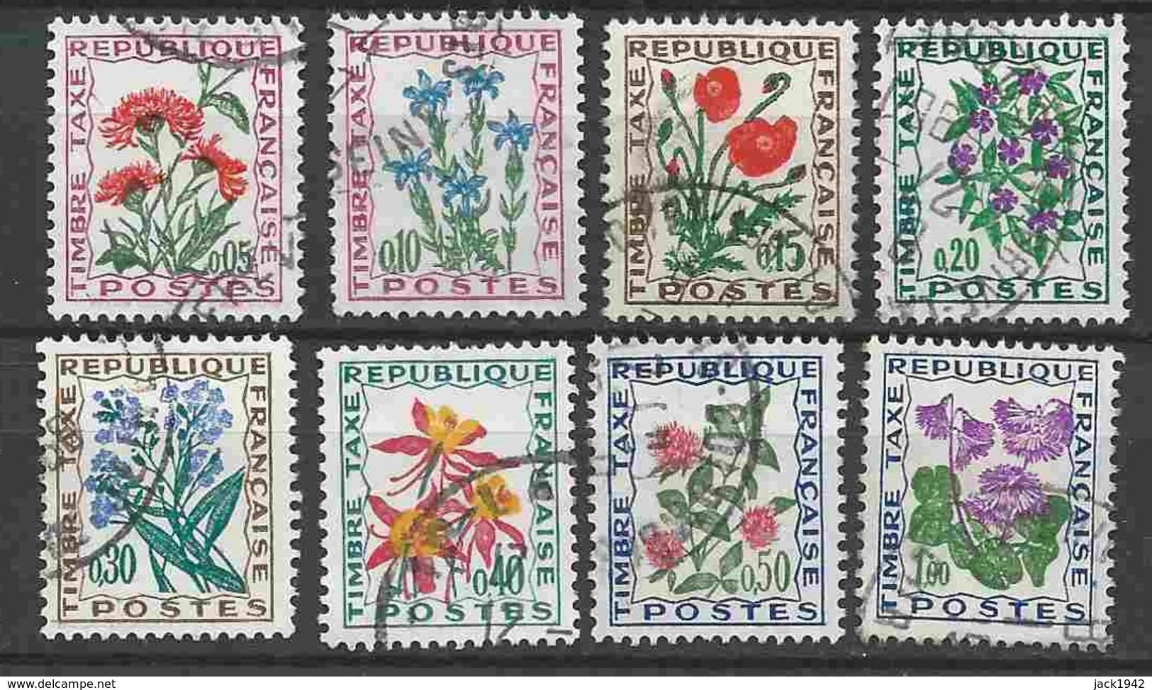 - Yvert N°95 à 102 - Type Fleurs Des Champs - 1960-.... Usados